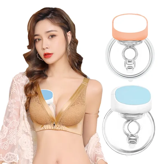 Portable Breastfeeding Bottle Silicone Milk Collector Wearable Electric Breast Pumps 