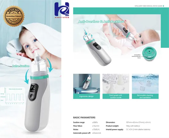 Wiederaufladbarer elektrischer Nasensauger, elektrischer Nasensauger aus Silikon für Babys