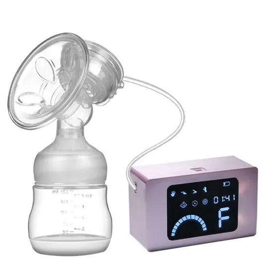 BPA-freies Silikon, intelligente Krankenhausqualität, einfach, einzeln, OEM, elektrisch, Set, tragbar, Zubehör, Milchpumpe