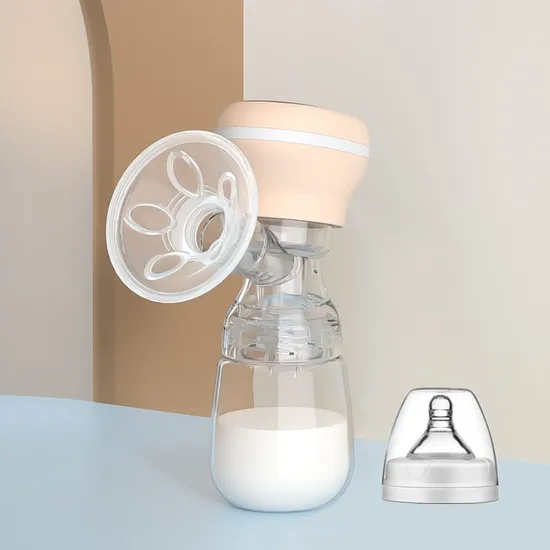 Tragbare 9-stufige All-in-One-Milchpumpe Boob Single Touch Elektrische Milchpumpe mit geringem Geräuschpegel