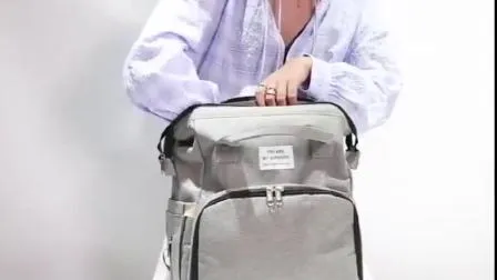Mommy Outdoor Travel Baby Nappy Changing Expandable Baby Bed Diaper Bag Backpack 