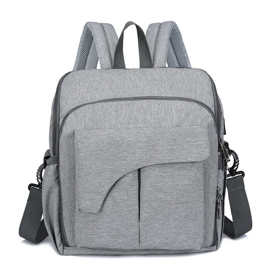 Benutzerdefinierte Baby zusammenklappbare tragbare Wickeltaschen USB Lade Frauen Mama Tasche