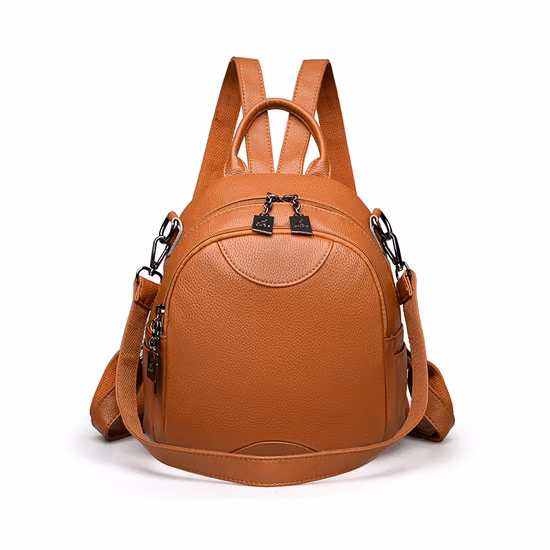 Neuer Stil Rucksack Damentasche Einfache Pendeltasche Große Kapazität Lychee Leder PU Stoff Multi