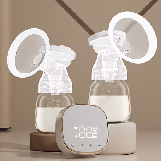 Doppelte Flasche Saugmilchextraktor Baby Feeder Mütter elektrische Milchpumpe