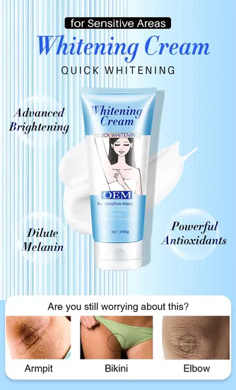 OEM Aufhellende Hautaufhellungs-Körperlotion Bleichcreme für dunkle Haut