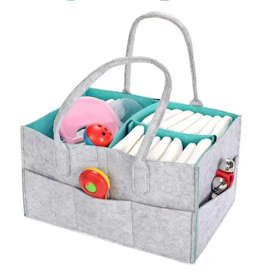 Meistverkaufte abnehmbare Wickeltasche aus Filz, Mamatasche, multifunktionale, faltbare Filztasche für Babyspielzeug